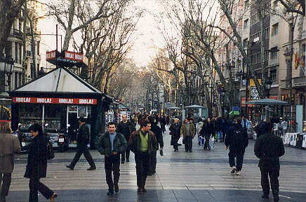 Walking on La Rambla